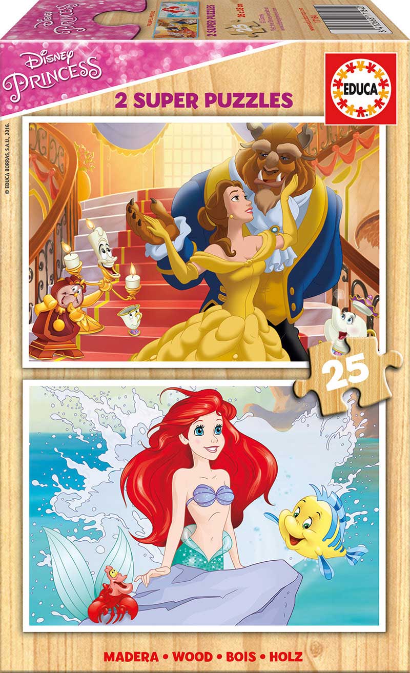 Comprar Puzzle Educa Princesas Disney de 2 x 25 Peças de madeira