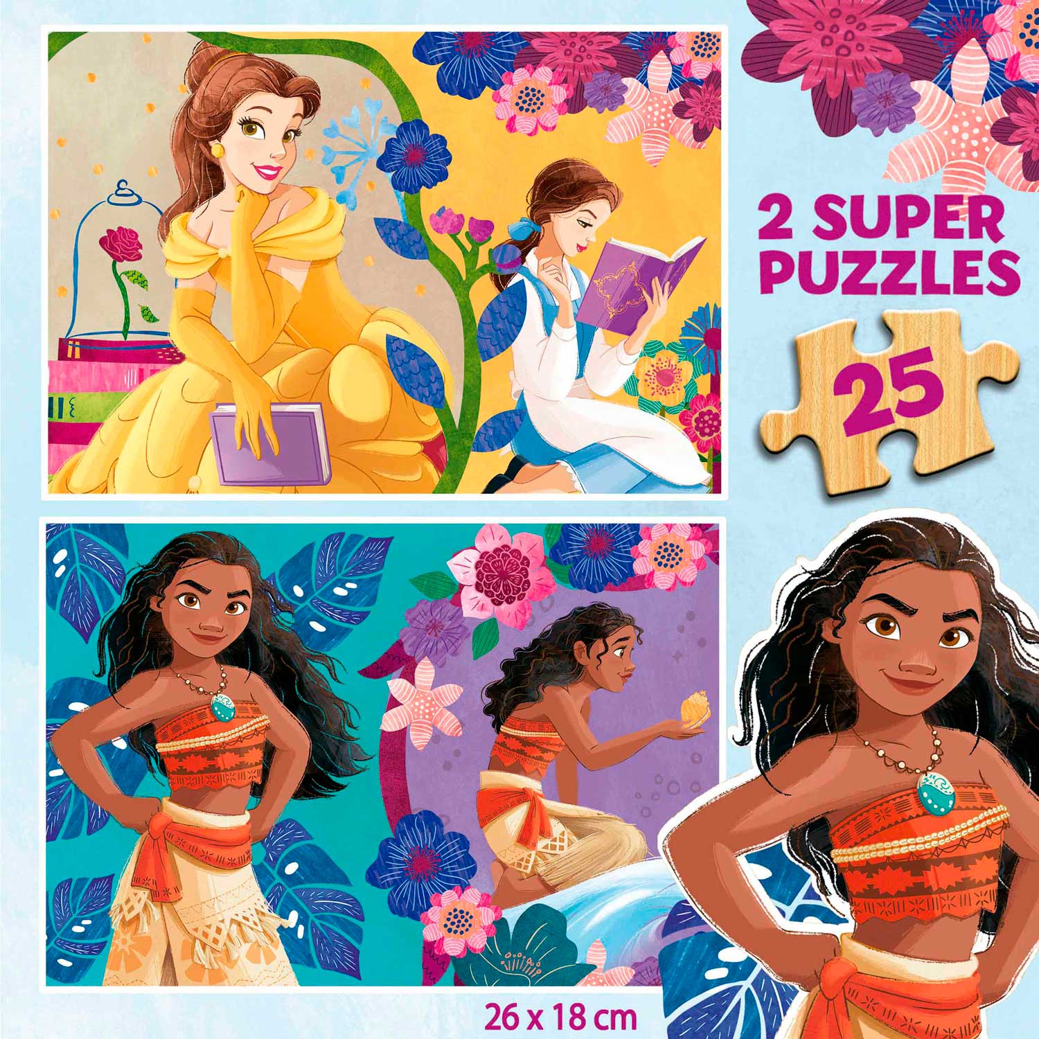 Comprar Puzzle Educa Princesas Disney de 2 x 25 Peças de madeira