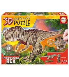 Puzzle Educa 3D Criatura Tiranossauro Rex de 82 peças
