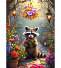 Puzzle Alipson Jardim Secreto Do Guaxinim de 500 Peças Puzzle Alipson Jardim Secreto Do Guaxinim de 500 Peças