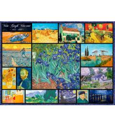 Puzzle Bluebird Colagem de Vincent Van Gogh de 4000 Pçs