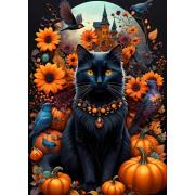 Puzzle Bluebird Gato de Outono de 500 peças