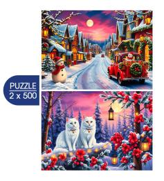 Puzzle Bluebird Pronto Para O Natal 2x500 Peças Puzzle Bluebird Pronto Para O Natal 2x500 Peças