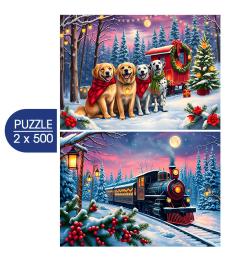 Puzzle Bluebird O Natal Está Chegando 2x500 Peças Puzzle Bluebird O Natal Está Chegando 2x500 Peças