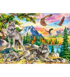 Puzzle Castorland Família Lobos e Águias de 300 Peças