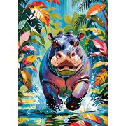 Puzzle Cherry Pazzi Happy Hippo 500 peças