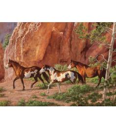 Cavalos Cobble Hill no Colorado Canyon 1000 Foot Puzzle