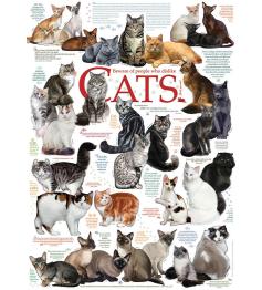 Puzzle de 1.000 peças de raças de gatos Cobble Hill