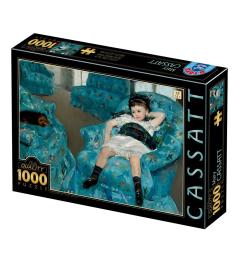 Puzzle D-Toys Menina em uma Cadeira Azul de 1000 peças