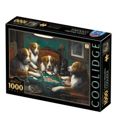 Puzzle D-Toys Cachorros Jogando Pôquer 1.000 de peças