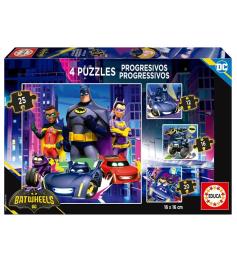 Puzzle Educa Batwheels Progressivo 12+16+20+25 Peças