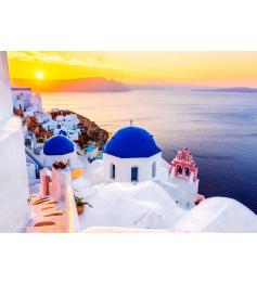 Puzzle Enjoy o nascer do sol sobre Santorini 1000 pcs