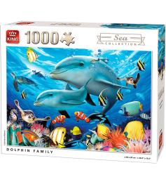 Puzzle King Dolphin Family 1000 Peças