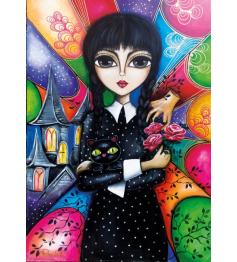 Puzzle Magnolia Wednesday Adams de 1000 peças