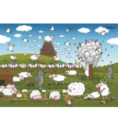Puzzle Piatnik Sheep in Paradise 1000 peças