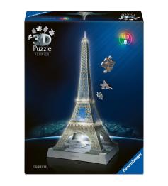 Puzzle Ravensburger 3D Iconics Torre Eiffel de 243 peças Puzzle Ravensburger 3D Iconics Torre Eiffel de 243 peças