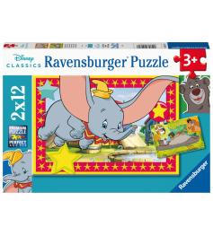 Puzzle Ravensburger  Animais Disney 2x12 peças