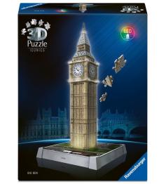 Puzzle Ravensburger Big Ben Night Edition Led 3D 235  peças Puzzle Ravensburger Big Ben Night Edition Led 3D 235  peças