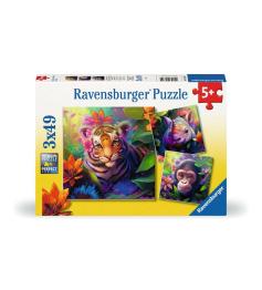 Puzzle Ravensburger Bebês da selva 3x49 Peças