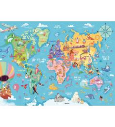 Puzzle Ravensburger Descobrindo o Mundo XXL 100 Peças