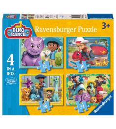 Puzzle Ravensburger Dino Ranch Progressivo de 12+16+20+24 Peças