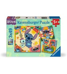 Puzzle Ravensburger Disney Stitch de 3x49 Peças