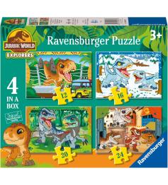 Puzzle Ravensburger Jurassic World Progressivo de 12+16+20+24 Pç