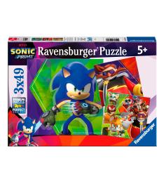 Puzzle Ravensburger Sonic Prime de 3x49 Peças