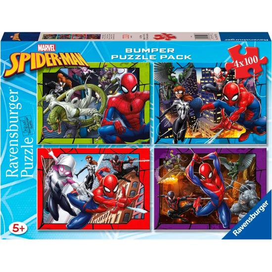 Comprar Puzzle Ravensburger Spiderman de 4 x 100 Peças - Ravensburger-010760