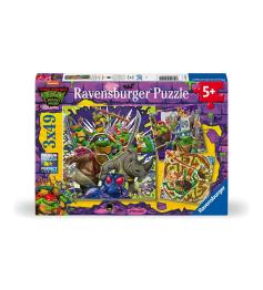 Puzzle Ravensburger Tartarugas Ninjas 3x49 Peças