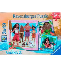 Puzzle Ravensburger Vaiana 2 de 3x49 Peças