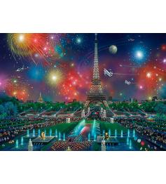 Puzzle Schmidt Fogos de artifício na Torre Eiffel de 1000 Pz