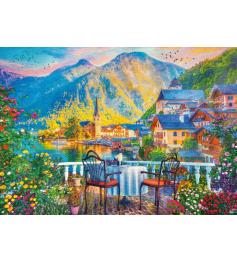 Puzzle Schmidt Hallstatt panorâmico de 1000 Piec