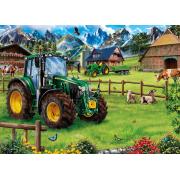 Puzzle Schmidt Pasto alpino com Tractor de 1000 Piec