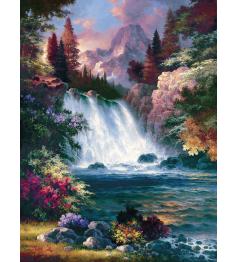 SunsOut Puzzle Spring Sunrise at the Waterfall 1000 Pieces