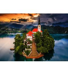Puzzle Trefl Lago Bled, Eslovênia de 1000 Peças